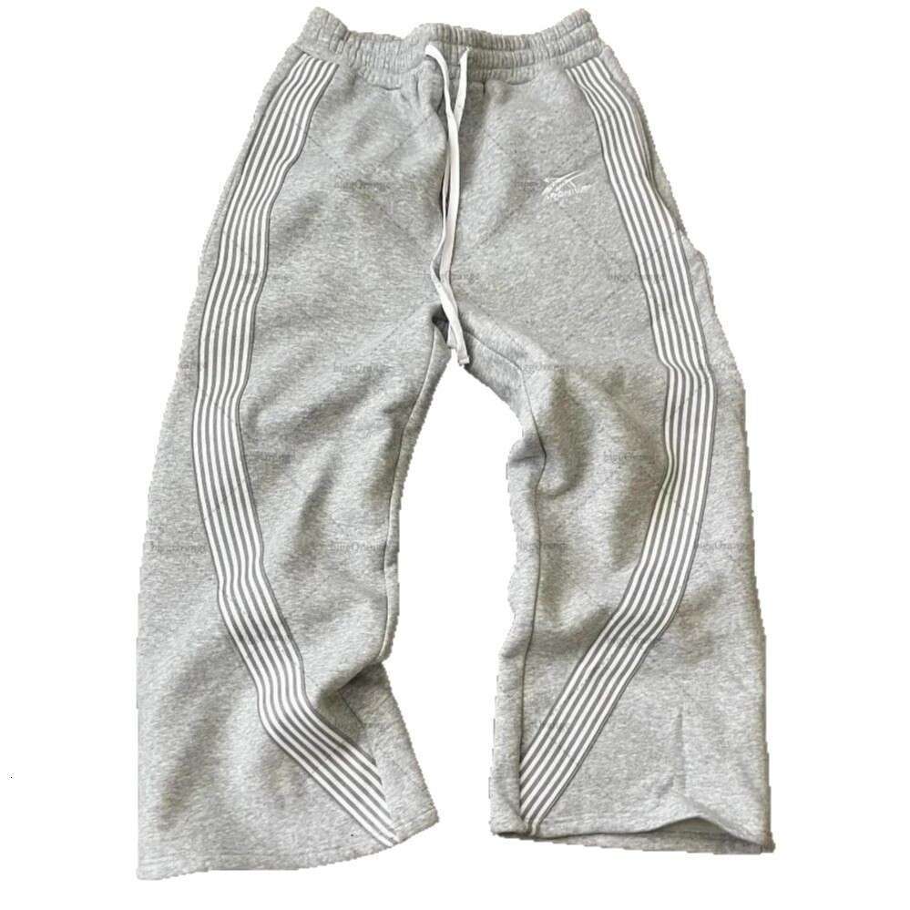 American Style Side Stripe Sweatpants Y2K Printed Joggers Casual Pants for Men and Women