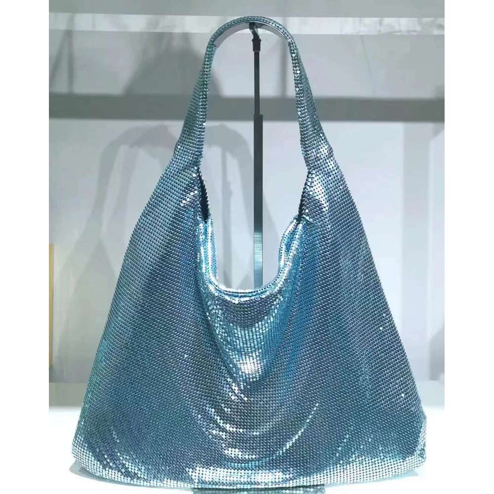 Large Capacity Ladies Sequin Handbags For Design Rhinestones Tote Armpit Shoulder Bags Women Leather Shopping Pack