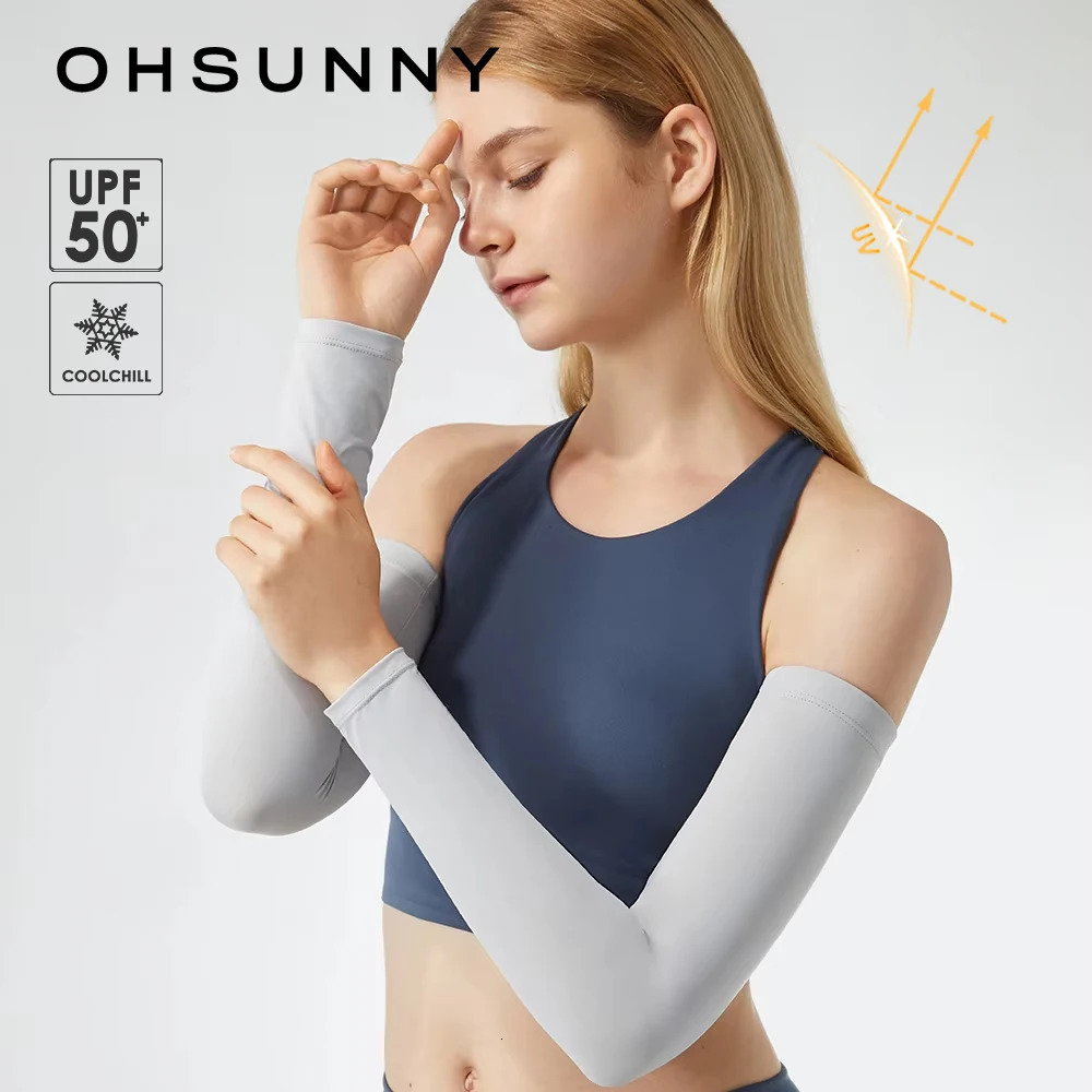 OhSunny UV Sleeves Unisex Outdoor Soft Breathable Stretchable Arm Cover UPF50 Sun Protection Coolchill Cycling Arms Oversleeve 250610