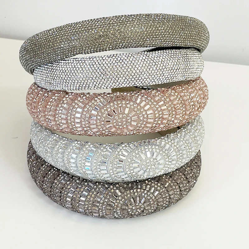 Women Girls Baroque Rhinestone Hairband Headband Adult Hair Accessories Hair Jewley 250610
