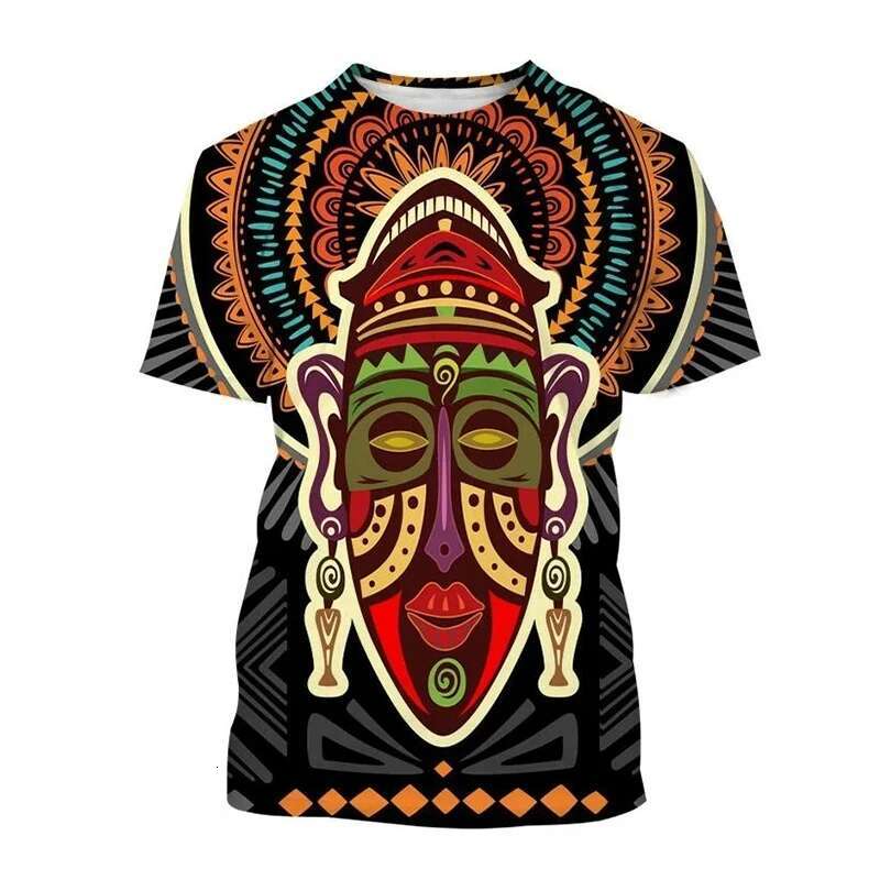 New Summer African Horde Graphic 3D Print T-Shirts Men Women Bohemia Female T Shirt Short Sleeve Oversized Tee Top Kid