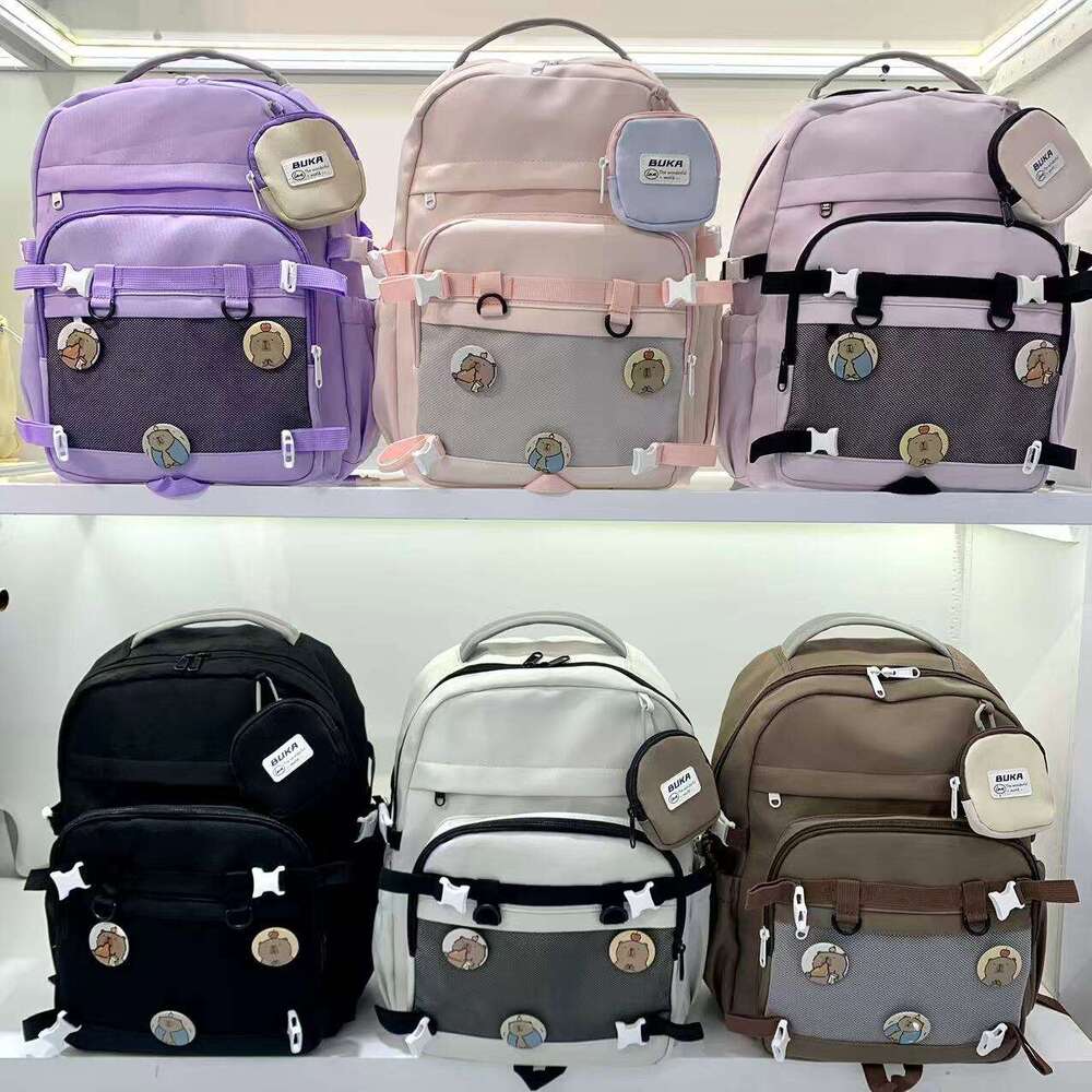 Junior High Fresh Style Large Capacity Simple Casual Travel Backpack Student School Bag