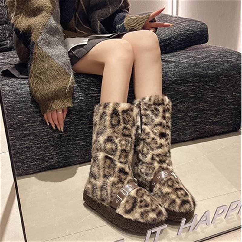 hot Free shipping designer Boots for woman cotton shoes winter keep warm Fashion Boots vintage casual brown Half snow boots