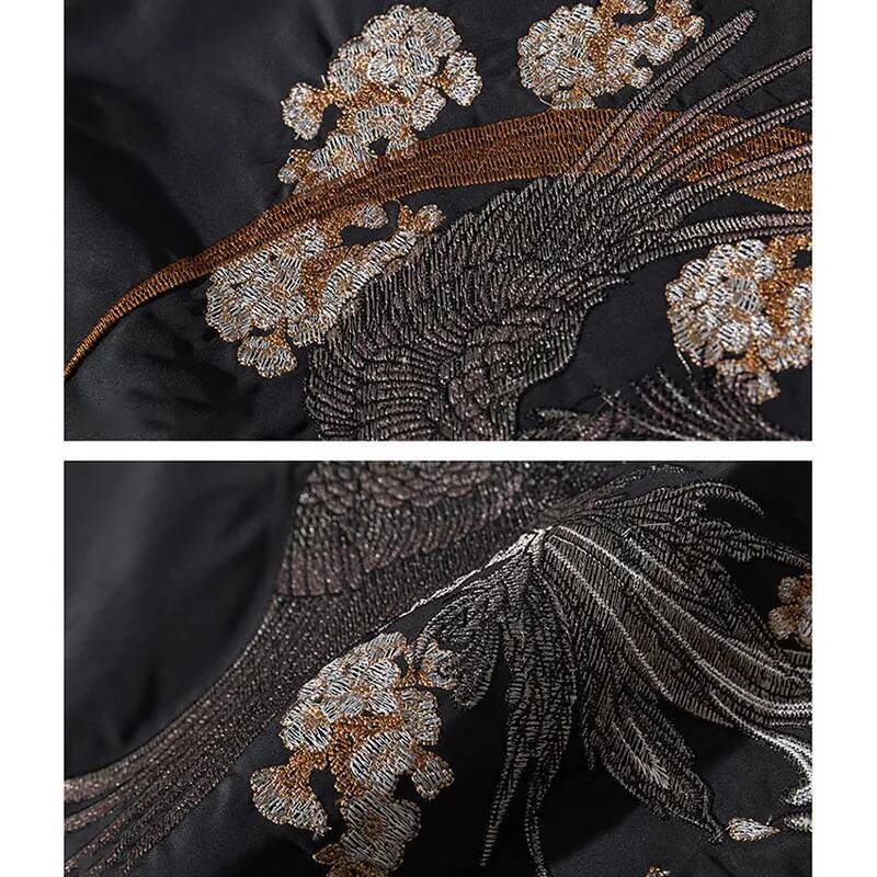 Men's Bomber Hip Hop Heavy Industry Embroidery Ma1 Coat City Boys Outerwear Baseball Collar Jacket