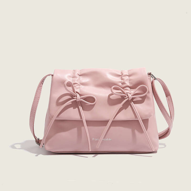 Pink Bowknot Tote 2025 New Trend Large Capacity Commuter Underarm Simple Shoulder Crossbody Bag for Women