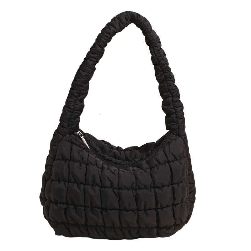 Korean Style Pleated for Women 2025 Summer New Fashion Large Capacity Bubble Cloud Artistic Shoulder Bag