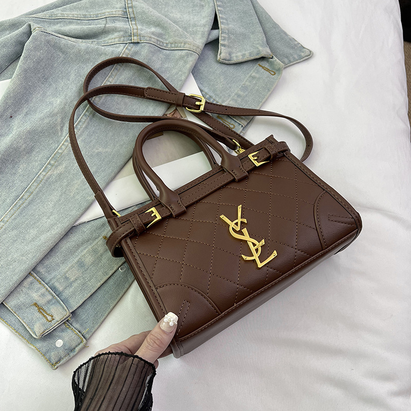 Fashionable large capacity elegant women's handbag new atmospheric versatile explosive Diamond Lattice single shoulder crossbody bag