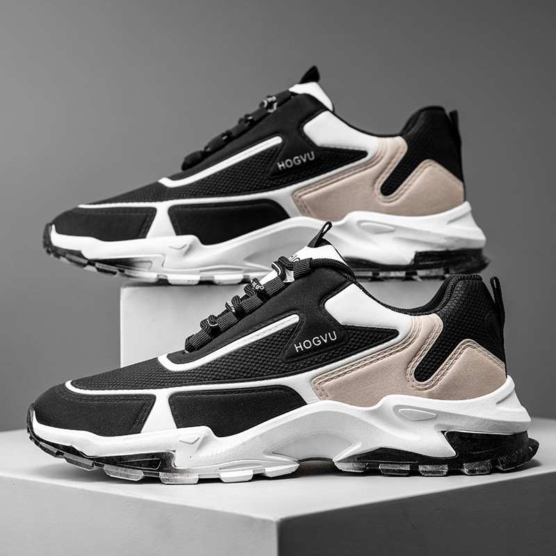 Thick-soled Free Delivery Of Sneakers Men's Dad Shoes 2025 Non-slip Running Shoes Korean Style Trendy Men's Shoes Flyknit Designer Shoes Spo