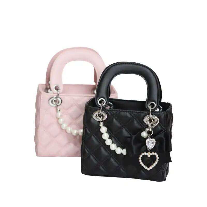 Designer Dia Lattice Women's Handbags New Versatile Commute Shoulder Crossbody Sweet Cool Girl Mini Square Bags