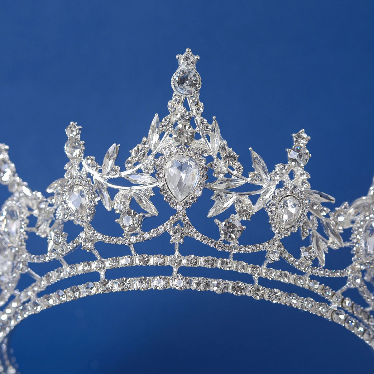 Fashion Silver Color Bridal Crowns For Wedding Hair Accessories Crystal Princess Tiaras Diadem Women Hair Accessories 250610