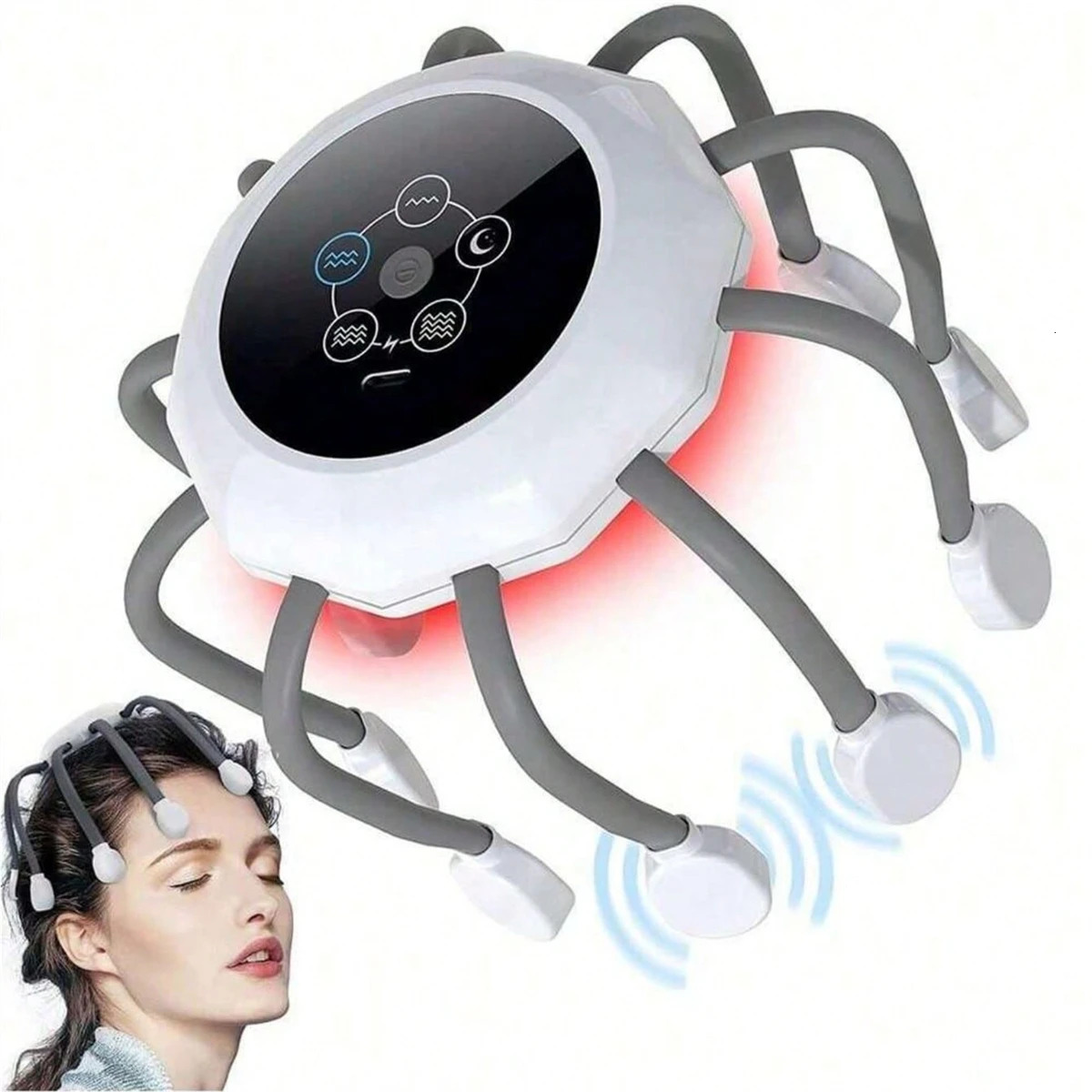 Intelligent Electric Octopus Head Massager Soul ction Scratching Meridian Dredging Scalp Massage And Relaxation Tool 250605