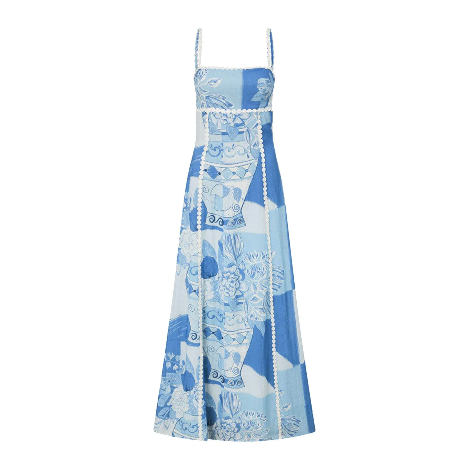 Women Boho Printed Long Shirts Dress Ladies Birthday Party Club Sundress Strap Backless Long Maxi Dresses For Women Summer Dress 250614