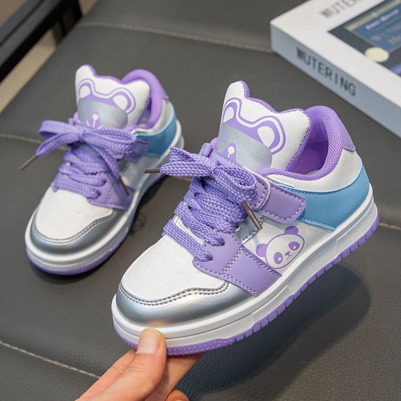 Girls Sneakers Board Shoes Cartoon Print Soft Bottom Non-slip Children Toddler Casual Walking Shoes Kids Shoes Sizes 26 - 37