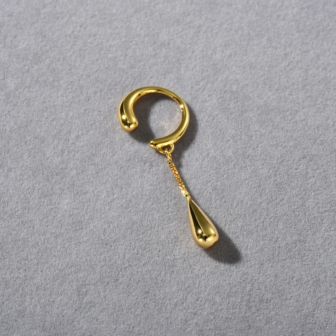 Waterdrop dangle earcuff earrings for women ear cuff clip on earrings non piercing minimalist simple jewelry in 250610