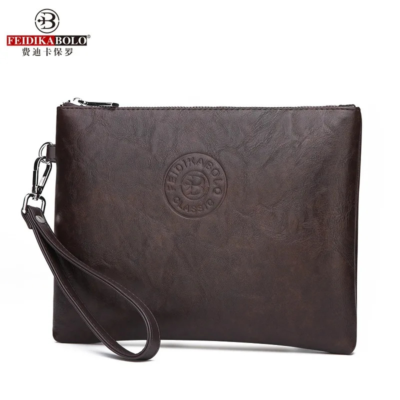 casual mens clutchpusoft leather mens bag mobile phone bag large-capacity wallet business briefcase 250614