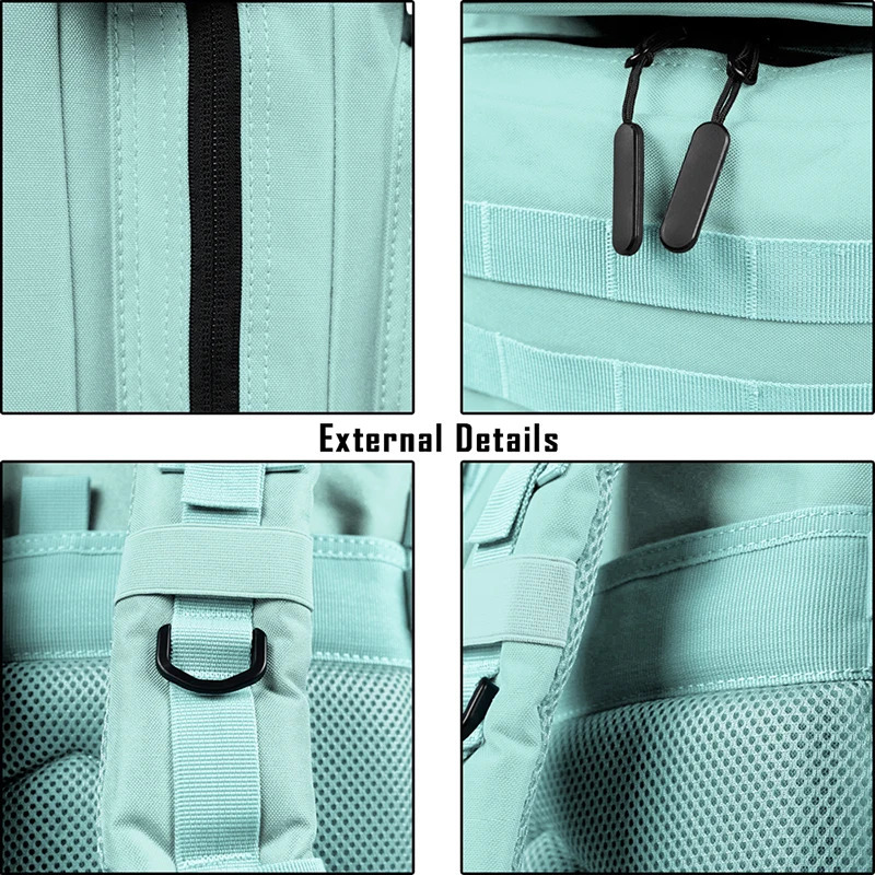 35L Tactical Backpack for Women Men Molle Outdoor Travel Camping Hiking Bag Sports Weekend Athlete Gym Rucksack with Dual Cup Holders 250609