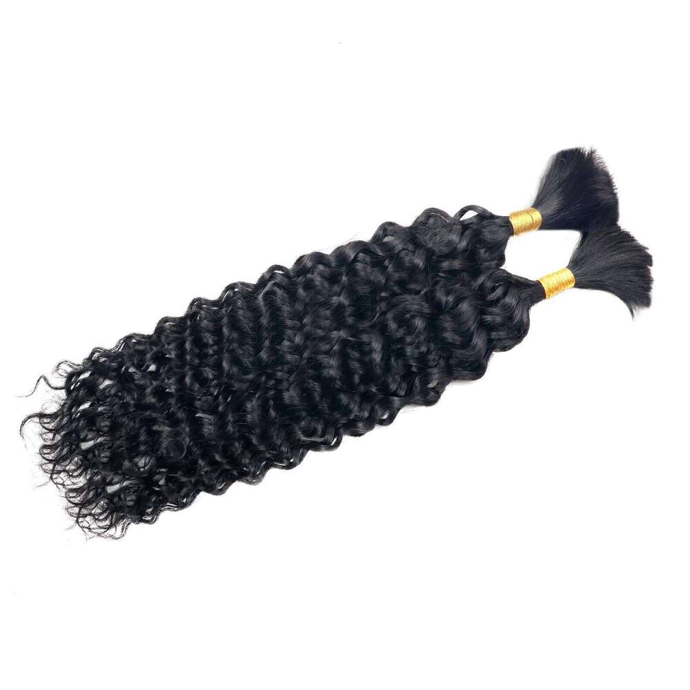 Deep Wave Double Drawn Extensions 100% Human Unprocessed Raw Bulk Hair No Weft For Braiding
