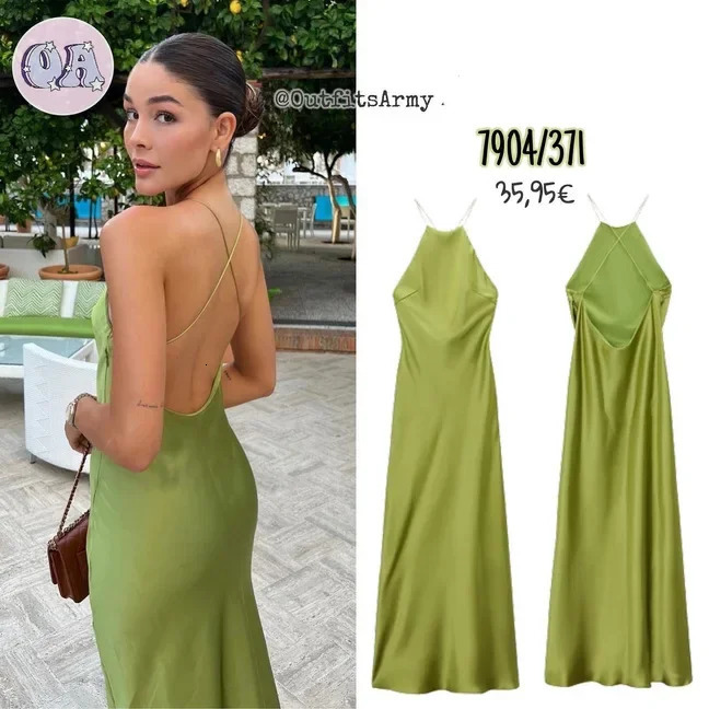 Summer Womens Dress Tanksilksatin Feeling Sleeveless 9588 Western Style Fashion 250704