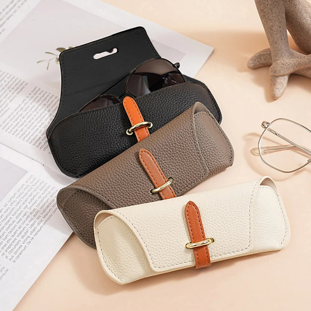 Eyewear Case PU Leather Travel Accessory Sunglasses Storage Bag Soft Holder Pocket Cases Storage Bag Dust-proof Glasses Case 250610