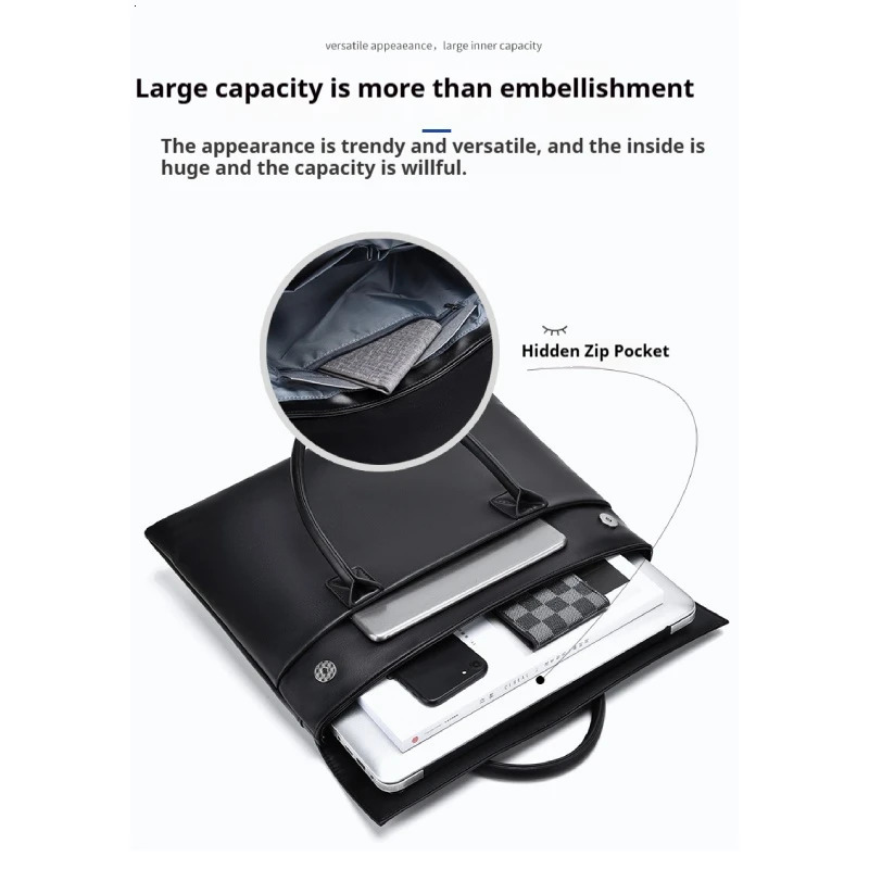 Large Capacity Laptop Bag - Stylish and durable briefcase with multiple compartments for daily essentials and laptop accessories 250614