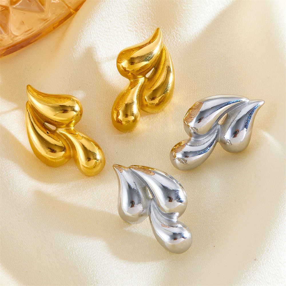 Light Fashion Personality Water Drop Shaped Earrings for Women Design High-end Titanium Steel Non-fading Ear Jewelry