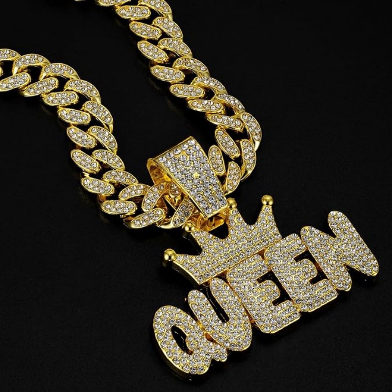 Stylish Womans Luxury Rhinestones Diamond-Like Chain Bracelet & Choker Set Trendsetting Accessory Collection