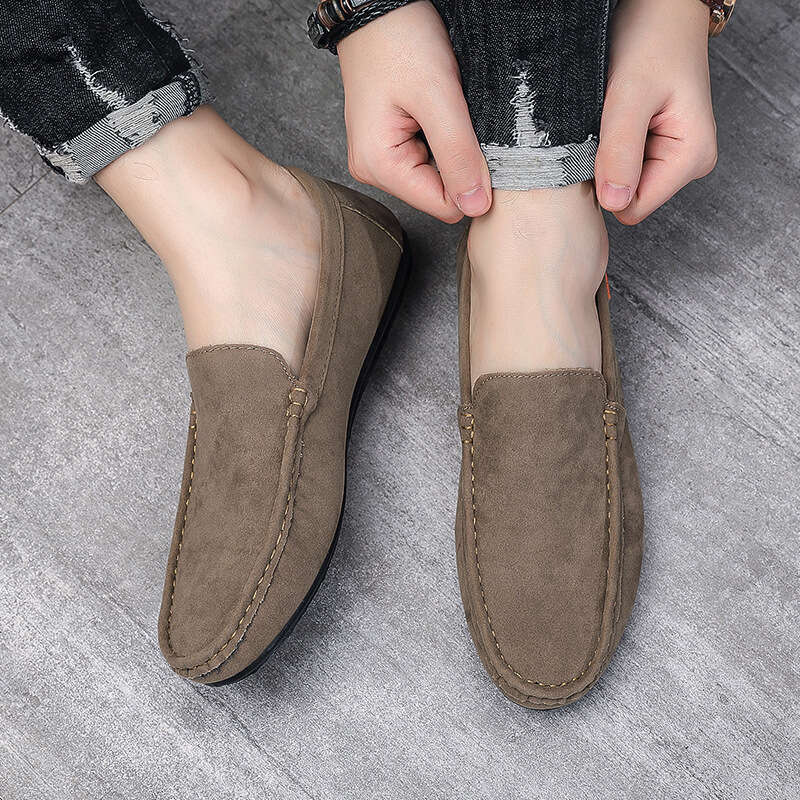 Spring hot New Men's Casual Breathable Driving Flat Lazy Shoes Slip-On Loafers