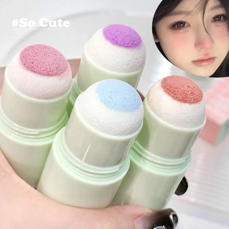 Cream Taro Pink Blush Stick Cute Rouge Face Orange Blue Purple Blusher Matte Low-saturation Makeup Cheek Stick Lasting Cosmetics 250614
