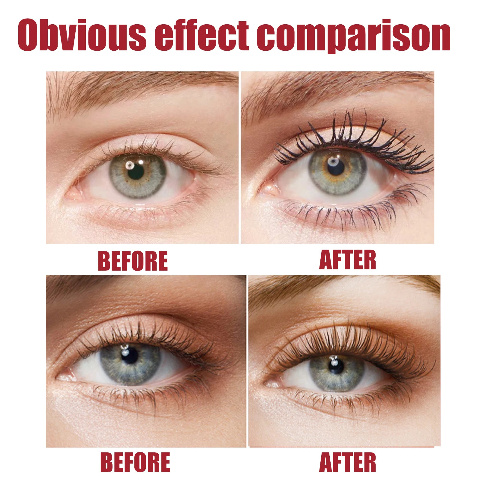 EELHOE Lengthens Eyelashes Lashes Curly Thicker Silk Waterproof Long Wearing Makeup Not Dizzy Black Eyelash Mascara 250606