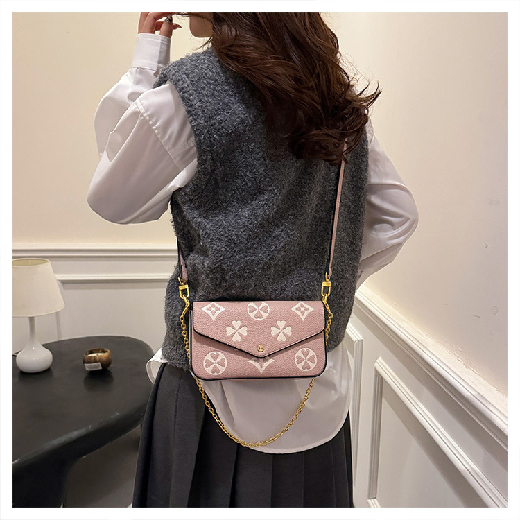 Free shipping new designer Shoulder Bags womans ladies chain flap lady fashion black brown printing handbag women crossbody Underarm bag