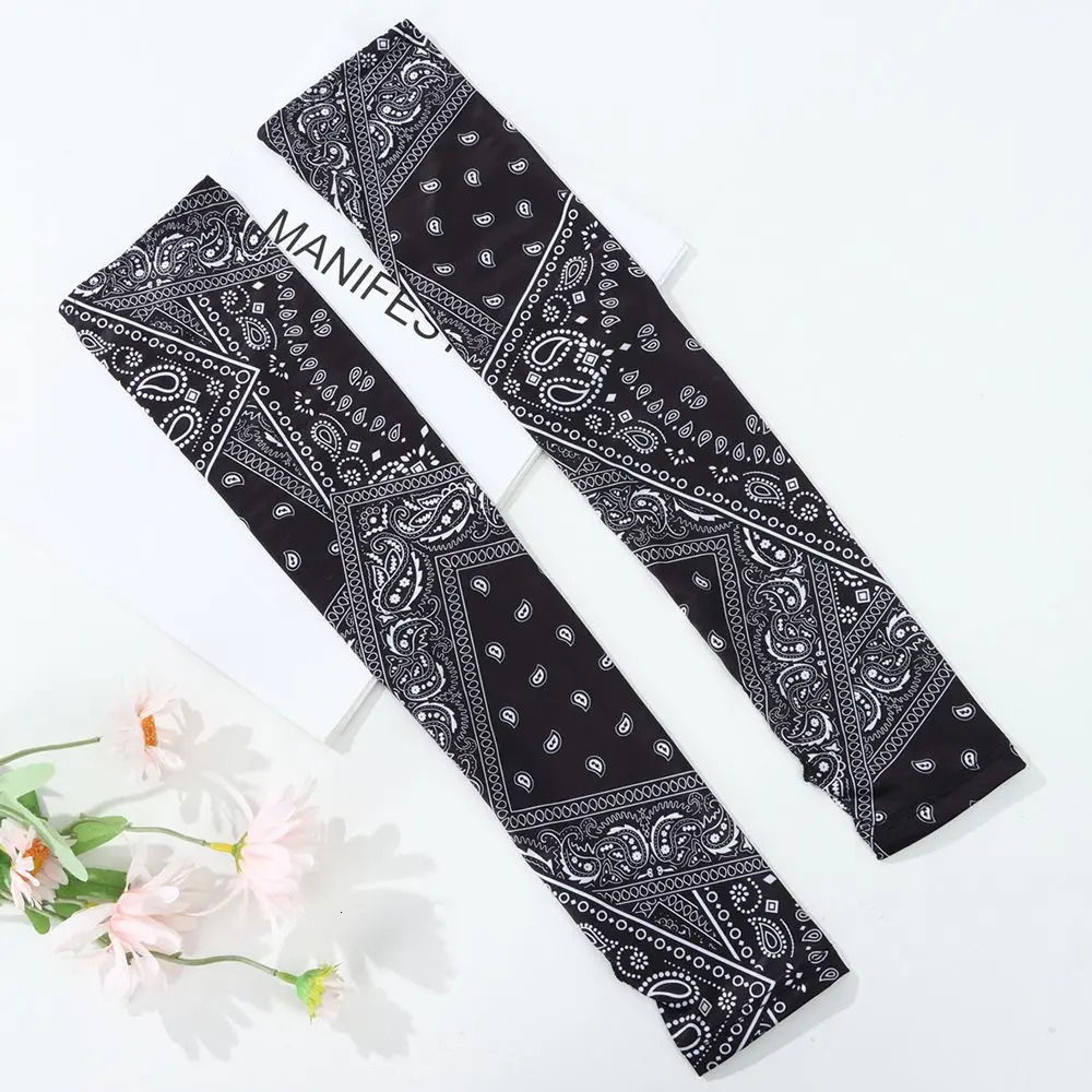 Women Men Arm Sleeves Sports Ice Silk Sleeves Sun Protection Hand Cover Cooling Running Cycling Long Glove UV Accessories 250610