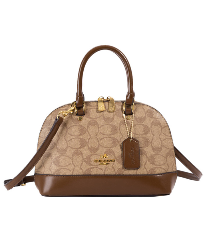 Free shipping designer shell handbag for women 2025 new European and American fashion printed shoulder bag with trendy texture crossbody bag black