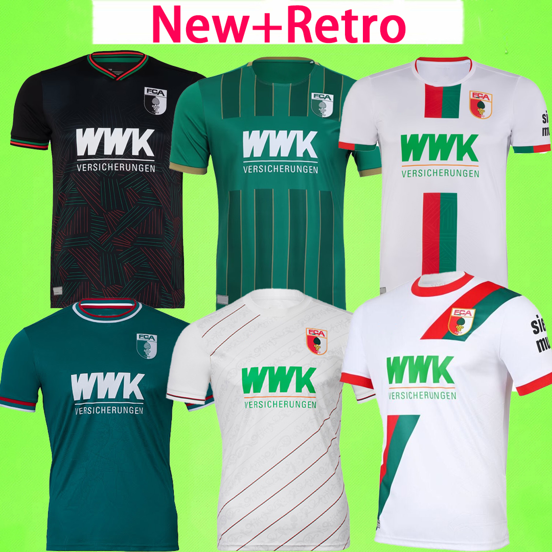 New + Retro 25 26 27 FC Augsburg Soccer Jerseys Fans Version 2025 2026 2027 Home Away ESSENDE TIETZ REXHBECAJ ONYEKA VARGAS ENGELS MAIER Men size S-XXL football shirt