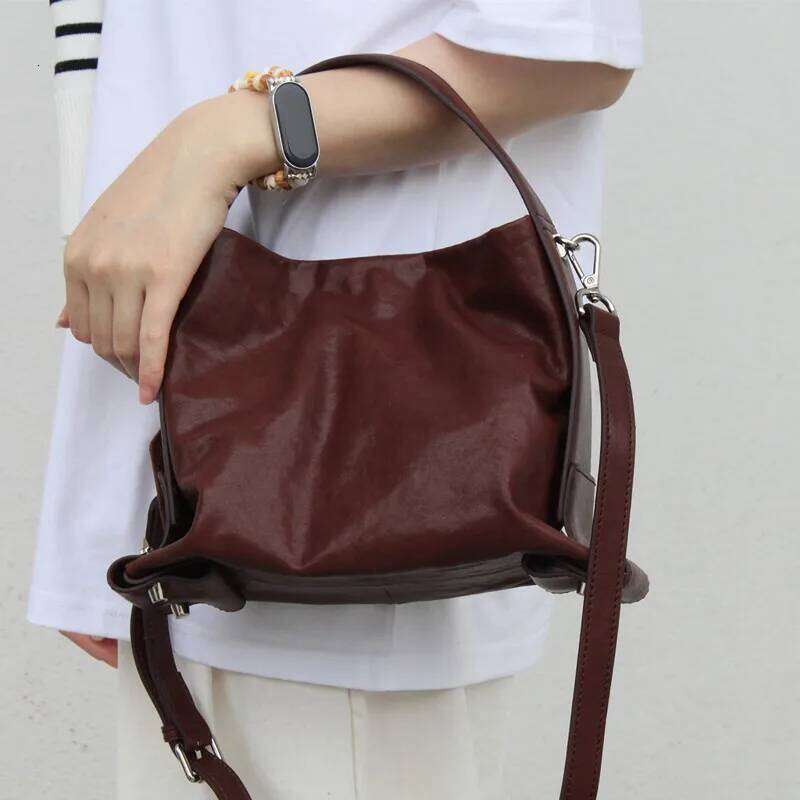 High Quality Small Handbags Women Crystal Vegetable Tanned Leather Tote Classic Chic Shoulder Crossbody Bag Daily Use Hand Bags