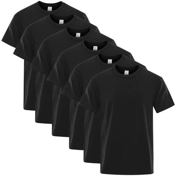 High-quality Pure Cotton Solid-color T-shirts for Men Breathable Round-neck T-shirts Well-fitting Men's Casual T-shirts Men's Clothing