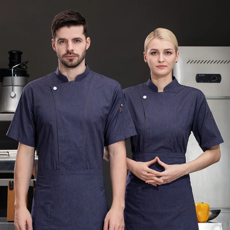 Catering Shirts Short Sleeve Chef Coat For Men Women Restaurant el Cook Jacket Waiter Uniform Bakery Clothes Top 250612