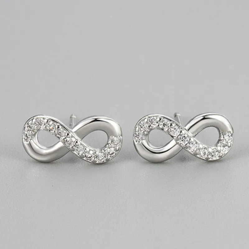 Silver Color Infinity 8 Word Zircon Jewelry Sets for Women Necklace Bracelet Earrings Matching Statement Jewelry Gifts 250609