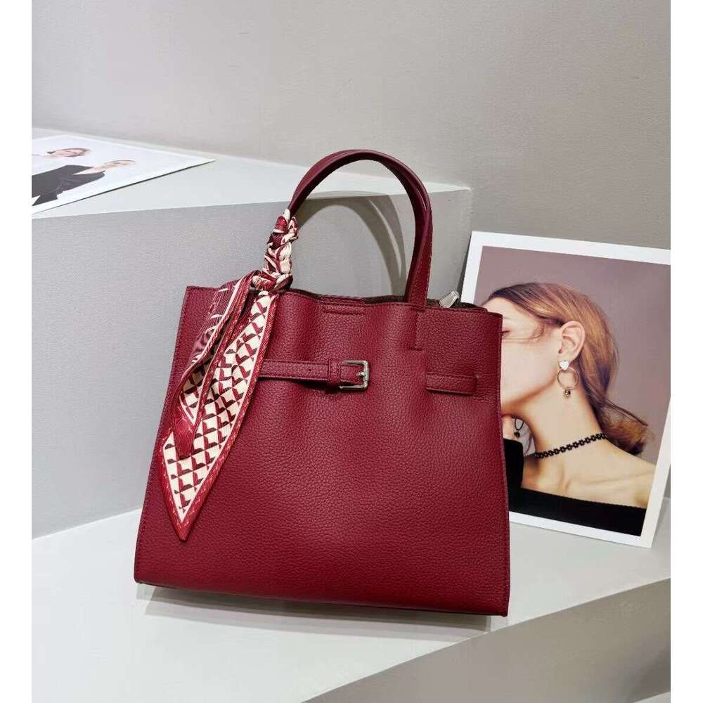 Capacity High-end Large Simple Handbag Tote for Women 2025 New Genuine Leather Fashion Shoulder Crossbody Bag