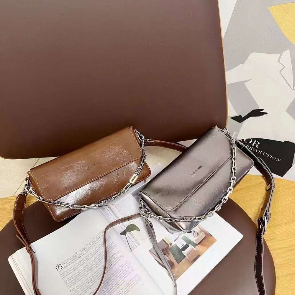 New Square 2024 Small Korean Style Casual Versatile Single Shoulder Crossbody Underarm Chain Textured Bag for Women