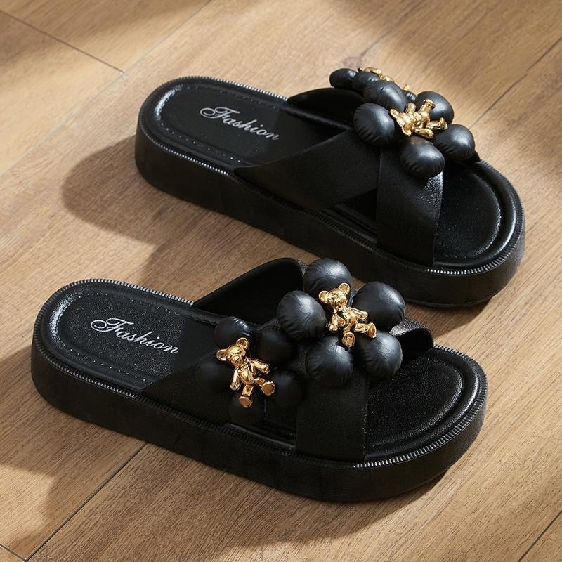 Women's Pearl Sandals Summer New Outdoor Fairy Style Thick soled Shoes Women's Beach Slippers Designer Sandals Women's Beach Sandals