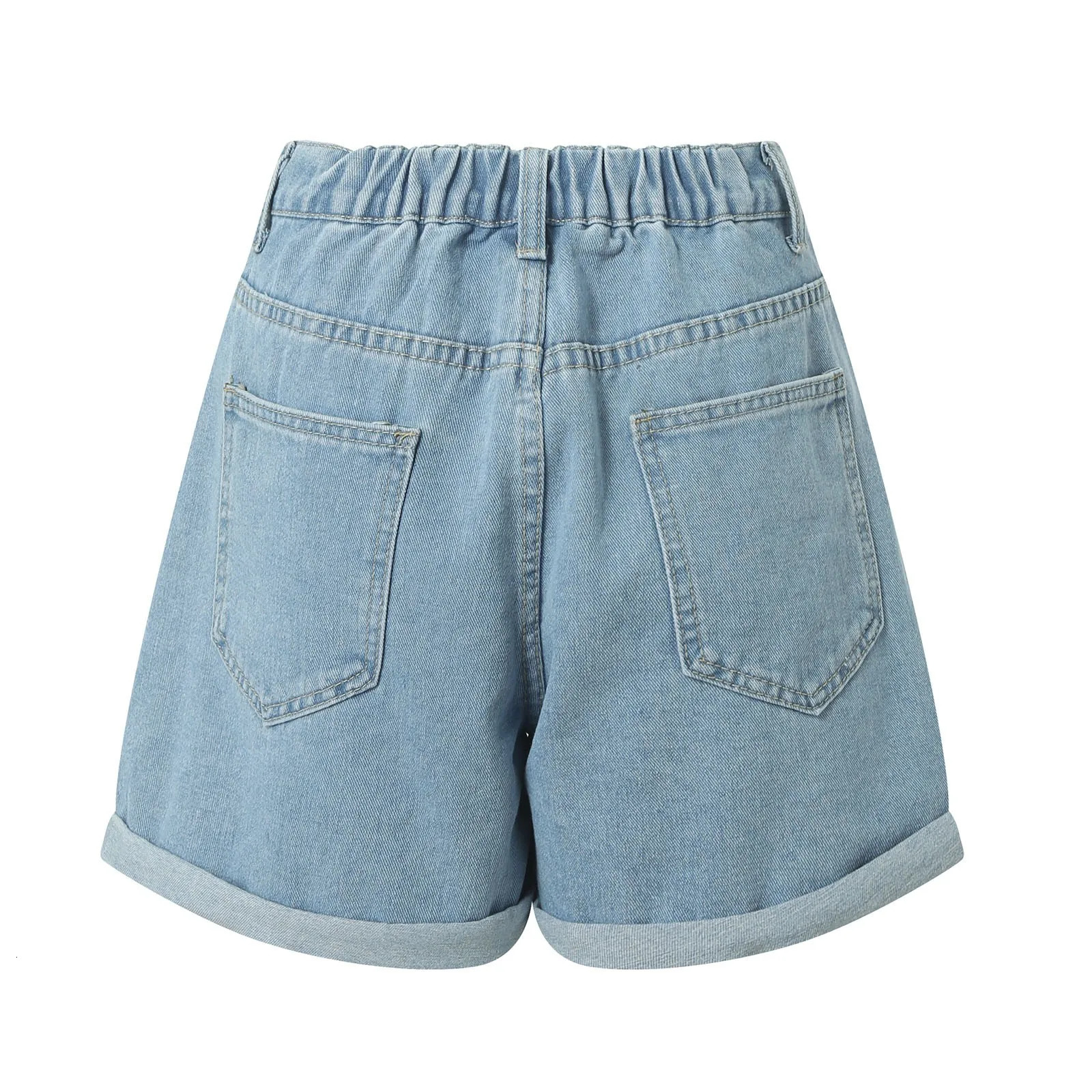 Womens Jean Shorts Y2k High Waisted Wide Leg Short Denim Pants For Women Summer Rolled Hem Denim Shorts Streetwear With Pockets 250613