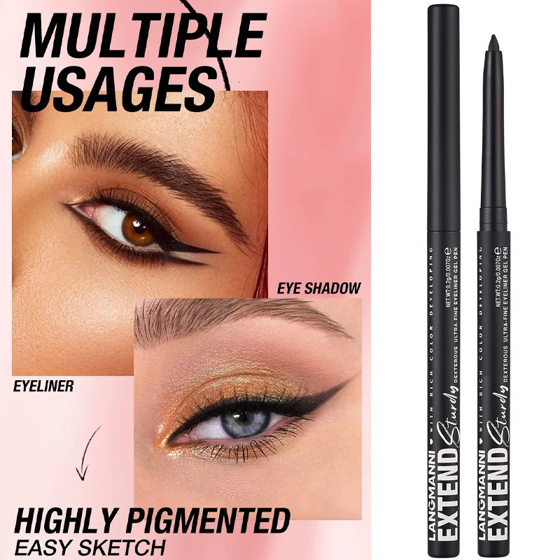 Waterproof Eyeliner Gel Pencil Matte Glitter Lying Silkworm Eye Shadow Pen Brown No Smudge Quick Drying Rotatable Eyeliner Stick 250614