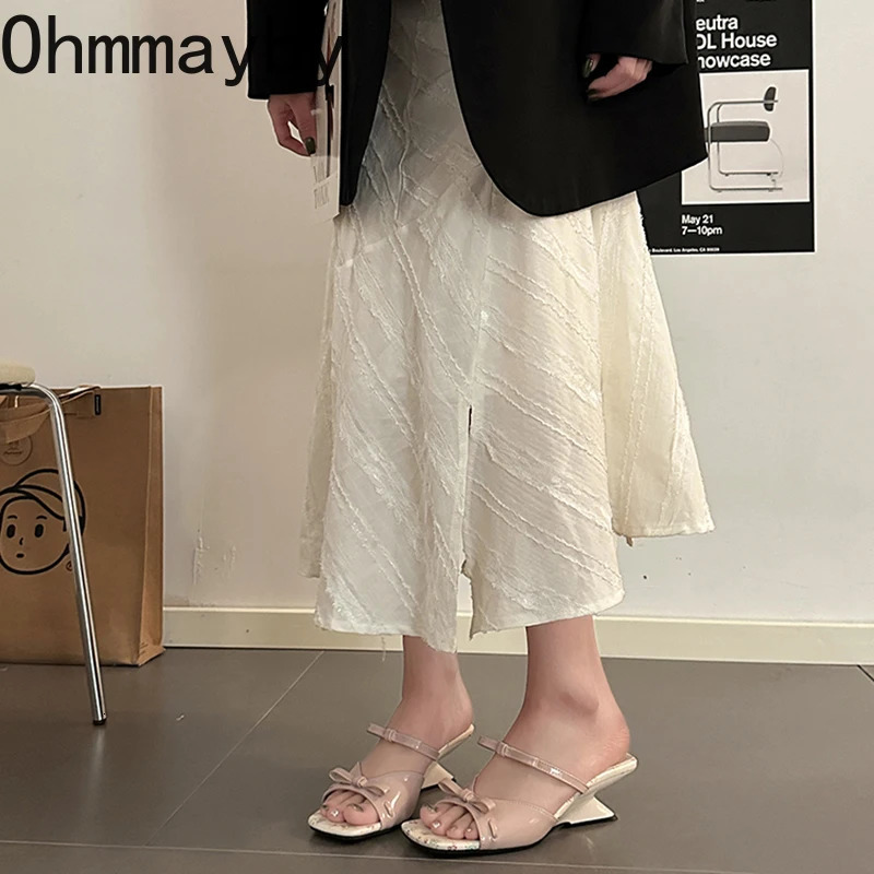 Summer Wedges Heel Women Slippers Fashion Open Toe Butterfly-knot Ladies Dress Slides Lazy Shoes 250614