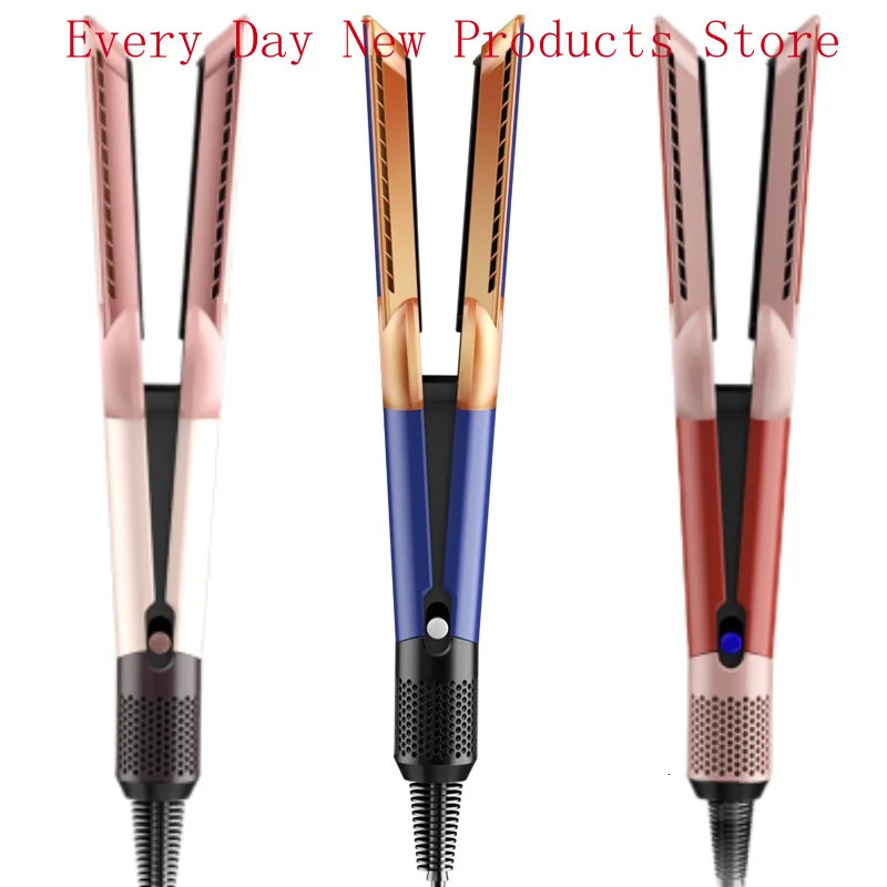 2 IN 1 Professional Hair Straightener Hair Dryer Heat-Up Hair Flat Iron Negative Ion Iron Long-Lasting Styling Tool 250611