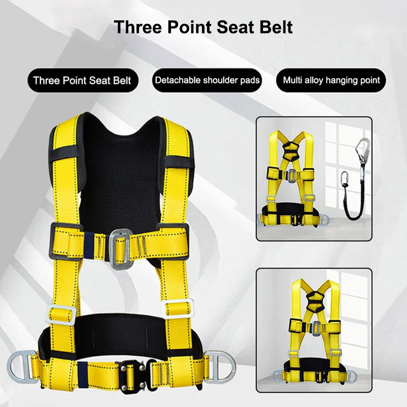 High Altitude Work Safety Harness Threepoint Half Body Belt Outdoor Climbing Training Construction Aerial Protection 250611