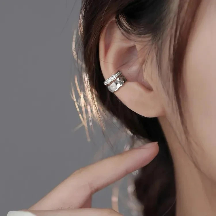 1PC Trendy Pearl Bow Zircon Ear Cuff Non-Piercing Cartilage Clip Earrings For Women Simple Jewelry 250610