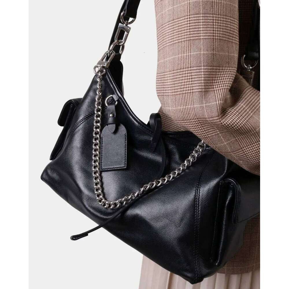 Designer Bag VIELINE New Style Soft Cowhide Warrior Motorcycle Messenger One Shoulder Chain Handbag Genuine Leather Commuter Tote Bag