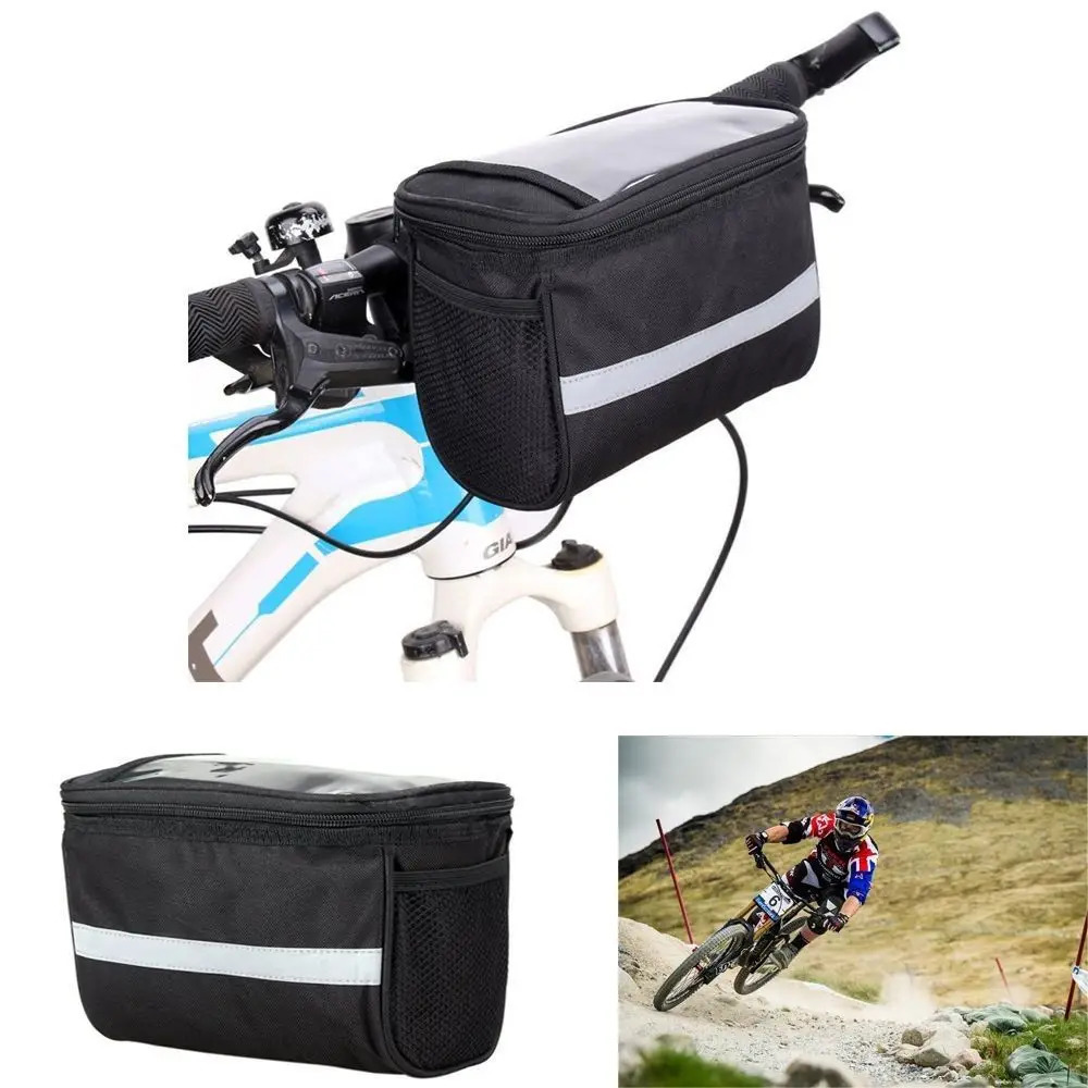 Cycling Bags Bicycle Handlebar Bag Bike Front Tube Pannier Rack Basket Reflective 250610