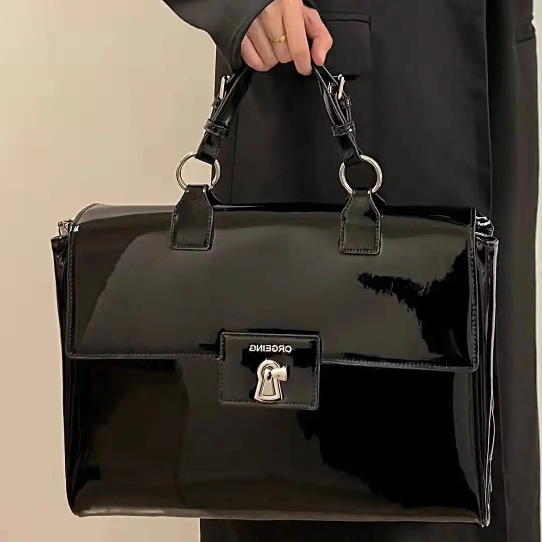 Ins Leather Black Laptop Case Waterproof Notebook Sleeve 15.6 16 16.1 Inch For Macbook M1 Air Briefcase Laptop Bag Cover Handbag 250614