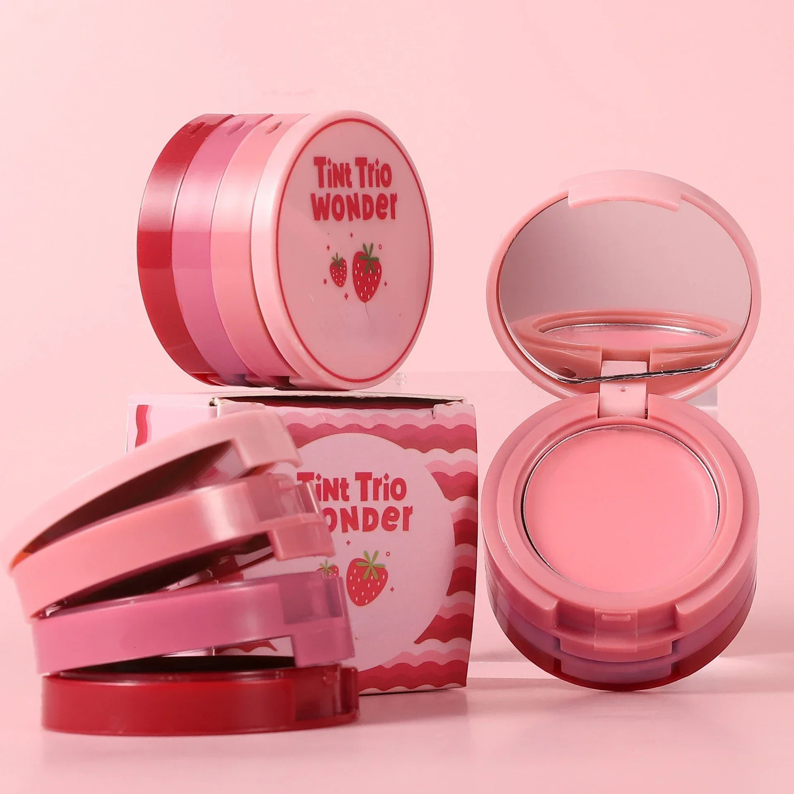 Natural Matte Face Blusher Velvety Smooth Lip Cream Cheek Blush Rouge Waterproof Makeup Blush 250614